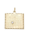 10K Gold "1960s Calendar" Customizable Pendant - Peridot Fine Jewelry - Zahava