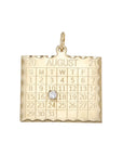 10K Gold "1960s Calendar" Customizable Pendant - Peridot Fine Jewelry - Zahava