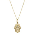 10k Gold "Adeena" Hamsa Charm with Diamond Detail - Peridot Fine Jewelry - Zahava