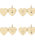 10K Gold Customizable "Lilou" Heart Shaped Locket - Peridot Fine Jewelry - Zahava