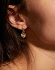 10K Gold "Heart" Pink Tourmaline Earring Charms - CHARMS ONLY - Peridot Fine Jewelry - Zahava