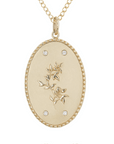 10K Gold Large "Pomegranate Vine" Pendant with Diamond Detail - Peridot Fine Jewelry - Zahava