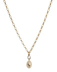 10K Gold Medium "Star" Pendant with Scattered Pave Diamond Inlay - Peridot Fine Jewelry - Zahava