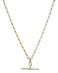 10K Gold "Mega" Equilibrium T - Bar Pendant with Diamonds - Peridot Fine Jewelry - Zahava