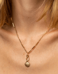 10K "Ischia" Seashell Pendant with Milgrain Details - Peridot Fine Jewelry - Zahava