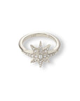 10K White Gold "North Star" Pave Diamond Ring - Peridot Fine Jewelry - Zahava