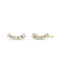 14 Karat Gold Curved Prong Set Diamond Earring. (0.06tcw) E... - Peridot Fine Jewelry - Zoe Chicco