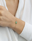 144K & Green Tourmaline "Faye" Bracelet - Peridot Fine Jewelry - Celine Daoust