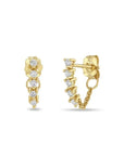 14K & 5 Diamond "Tennis Style" Earrings - Peridot Fine Jewelry - Zoe Chicco