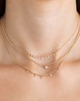14K Curb Chain Neclace with Hexagonal Diamond Centerpiece - Peridot Fine Jewelry - Zoe Chicco