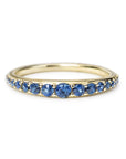 14K Gold "Bali" Graduated Blue Sapphire Ring - Peridot Fine Jewelry - ILA - jewelry and settings