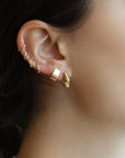 14K Gold "Bamboo" Wide Hoop Earrings - Peridot Fine Jewelry - Zoe Chicco