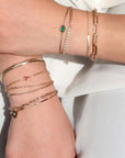 14K Gold Double Chain Bracelet - Peridot Fine Jewelry - Zoe Chicco