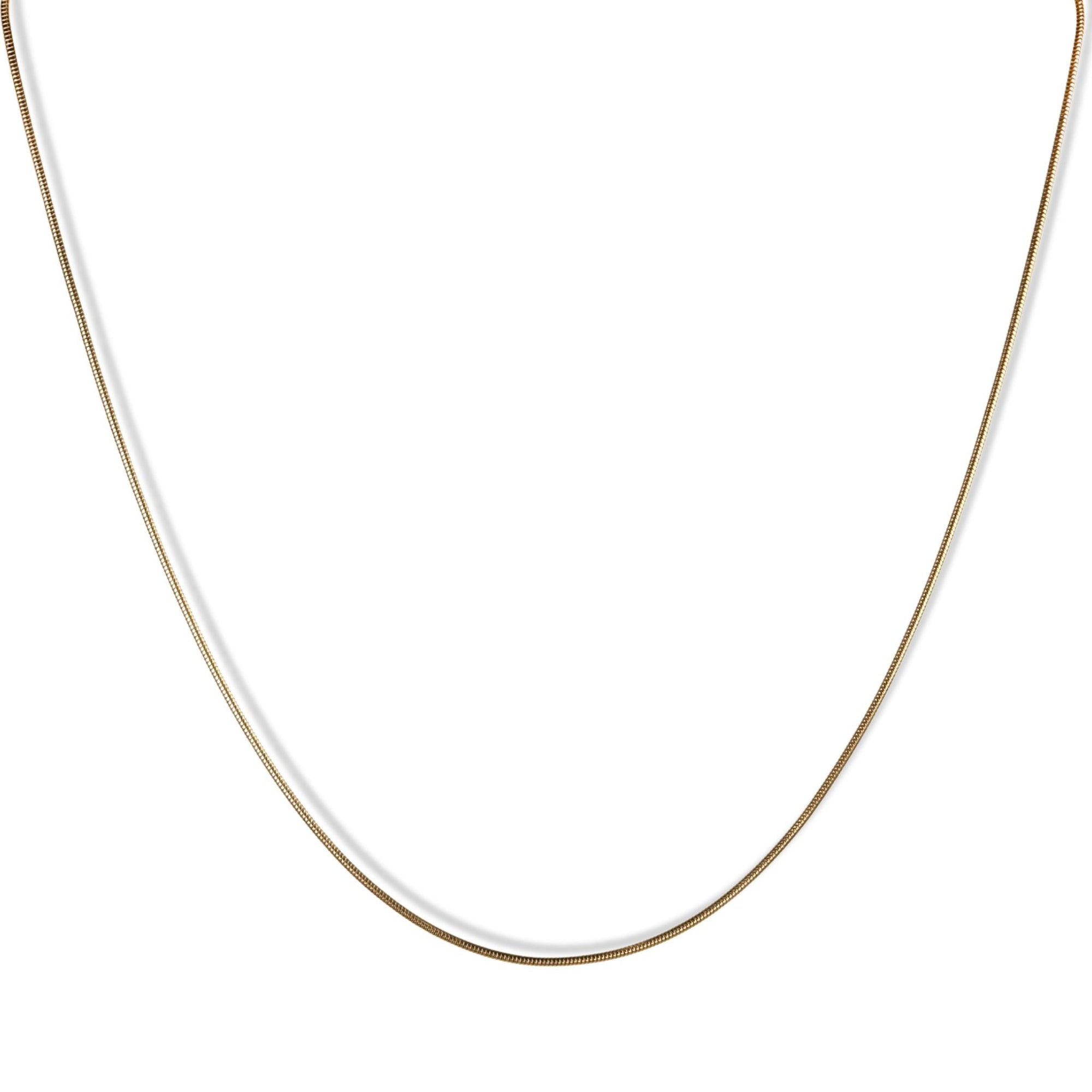 14K Gold Fine 1.2mm Snake Chain in 18" - Peridot Fine Jewelry - Rosanne Pugliese