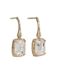 14K Gold & Lab Grown Emerald Cut Diamond "Branch" Earrings - Peridot Fine Jewelry - Robin Haley