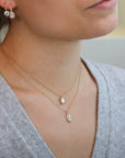 14K Gold & Lab Grown Marquise Cut Diamond "Branch" Necklace - Peridot Fine Jewelry - Robin Haley