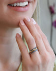14K Gold "Manava" Blue Sapphire Ring - Peridot Fine Jewelry - ILA - jewelry and settings