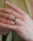 14K Gold "Manava" Blue Sapphire Ring - Peridot Fine Jewelry - ILA - jewelry and settings