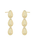 14K Gold Puffed Teardrop Linked Drop Earrings - Peridot Fine Jewelry - Zoe Chicco