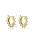 14k Gold Spiked Huggie Hoop Earrings - Peridot Fine Jewelry - Zoe Chicco