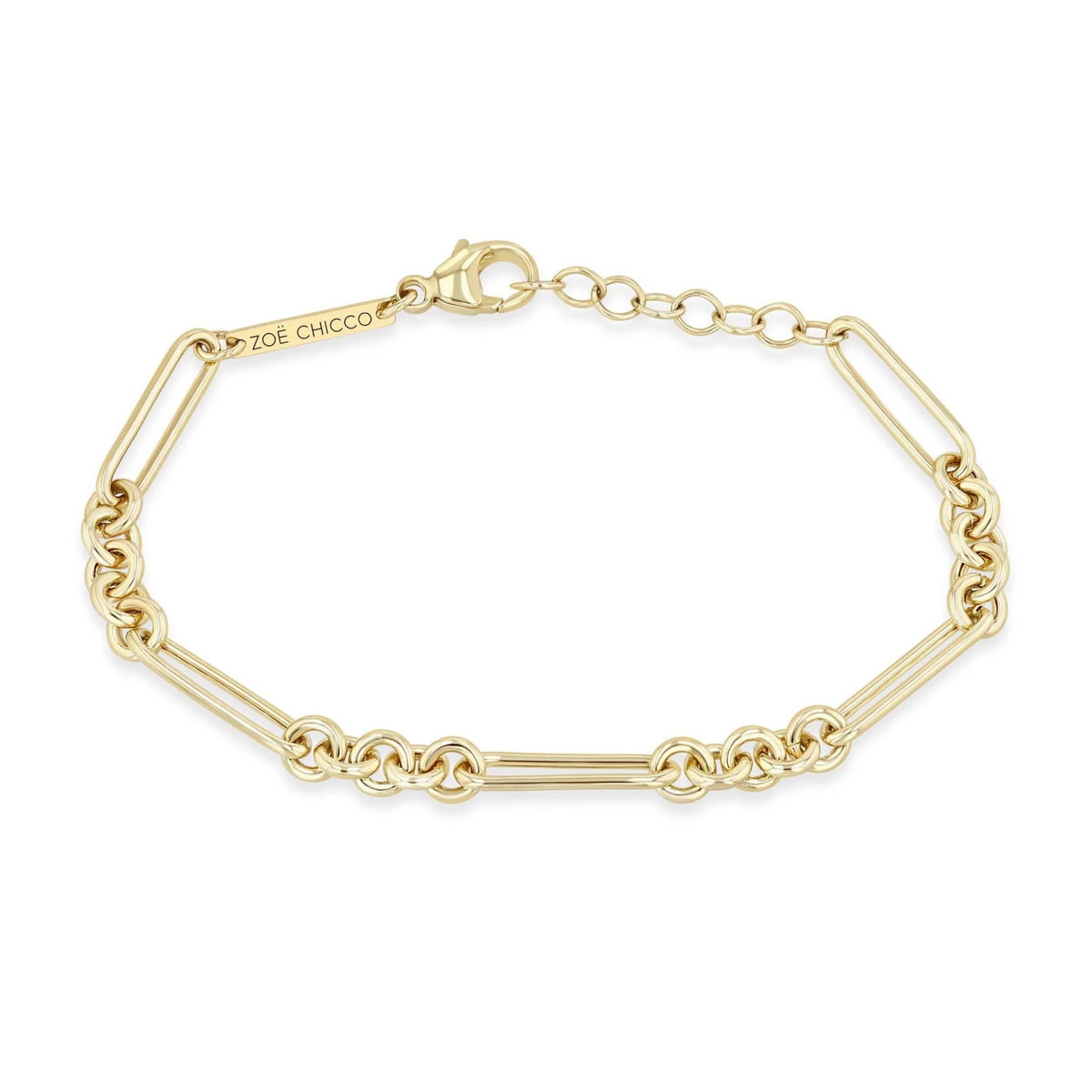 Zoe Chicco 14K Large Mixed Paperclip and Rolo Link Bracelet