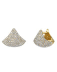 14K Small Pave Diamond "Apse" Huggie Hoop Earrings - Peridot Fine Jewelry - Gabriela Artigas