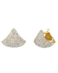 14K Small Pave Diamond "Apse" Huggie Hoop Earrings - Peridot Fine Jewelry - Gabriela Artigas