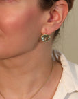 18K Asymmetrical Green Amethyst "Petal" Earrings - Peridot Fine Jewelry - Rosanne Pugliese