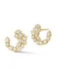 18K & Diamond "Posey" Crescent Front - Facing Hoop Earrings - Peridot Fine Jewelry - Jade Trau
