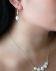18K Double Oval Pearl Drop Earrings - Peridot Fine Jewelry - Anne Sportun