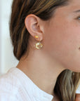 18K Faceted Asymmetrical Lemon Citrine "Petal" Earrings - Peridot Fine Jewelry - Rosanne Pugliese