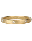18K Gold 2.5mm Band with Seven Flush-Set Diamonds - Peridot Fine Jewelry - Petra Class