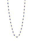 18K Gold and Bleuet Resin Beaded "Classic" Necklace - Peridot Fine Jewelry - Gigi Clozeau