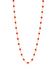 18K Gold and Coral Resin Beaded "Classic" Necklace - Peridot Fine Jewelry - Gigi Clozeau