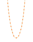 18K Gold and "Mandarine" Colored Resin Beaded "Classic" Necklace - Peridot Fine Jewelry - Gigi Clozeau