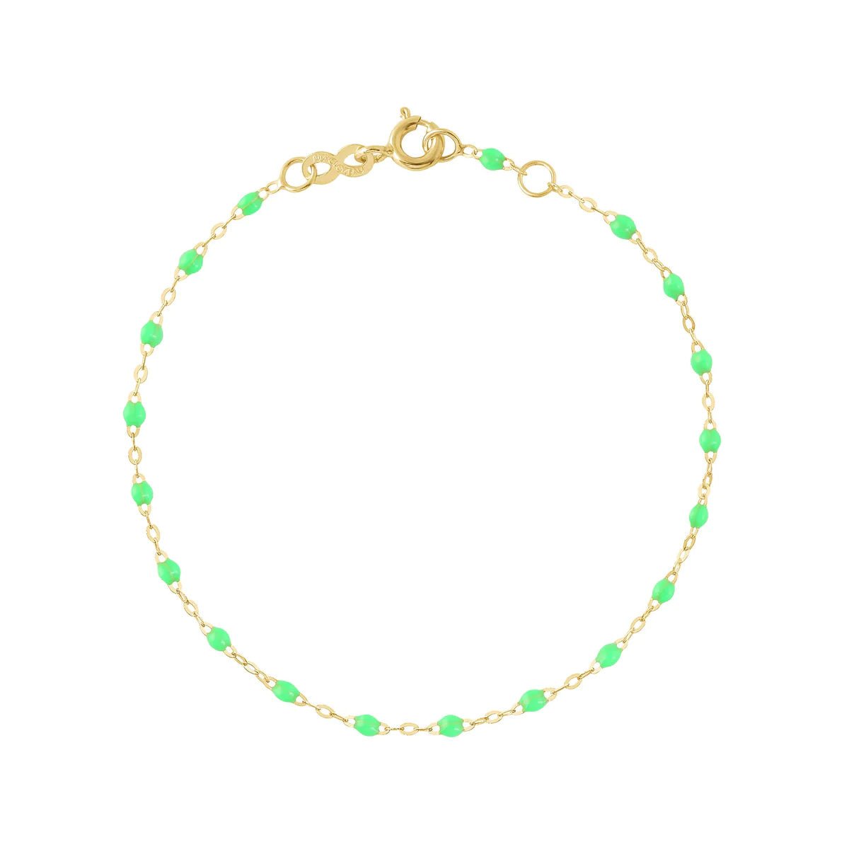 girlish バルーンジレ Gigi Clozeau 18K Gold and Neon Green Resin Beaded 