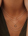 18K Gold and Opal Resin Beaded "Classic" Necklace - Peridot Fine Jewelry - Gigi Clozeau