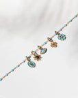 18K Gold and Turquoise "Eye" Pendant with Diamond Details - Peridot Fine Jewelry - Gigi Clozeau