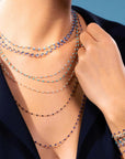18K Gold and Turquoise Resin Beaded "Classic" Necklace - Peridot Fine Jewelry - Gigi Clozeau