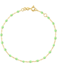 18K Gold & "Anis" Green Resin "Classic" Bracelet - Peridot Fine Jewelry - Gigi Clozeau