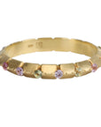 18K Gold "Apex" Eternity Ring With Multi Colored Blush Sapphires - Peridot Fine Jewelry - Ali Dumont