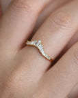 18K Gold Art Deco Tapered Baguette Nesting Ring - Peridot Fine Jewelry - Artemer