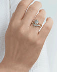 18K Gold Art Deco Tapered Baguette Nesting Ring - Peridot Fine Jewelry - Artemer