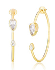 18K Gold "Cava" Diamond "Shake" Hoop Earrings - Peridot Fine Jewelry - Moritz Glik