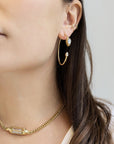 18K Gold "Cava" Diamond "Shake" Hoop Earrings - Peridot Fine Jewelry - Moritz Glik