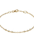 18K Gold & Diamond "Sophisticate Station" Chain Bracelet - Peridot Fine Jewelry - Jade Trau