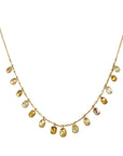 18K Gold Fancy - Colored Diamond Demi Fringe Necklace - Peridot Fine Jewelry - Kothari