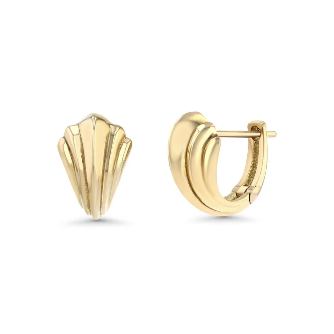 冬の感謝セール Huggie Fluted Gold 18K Mandler Lizzie Hoops Fine Peridot – アクセサリー