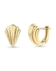 18K Gold Fluted Huggie Hoops - Peridot Fine Jewelry - Lizzie Mandler