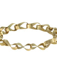 18K Gold Handmade Small "Mobius" Link Bracelet - Peridot Fine Jewelry - Petra Class